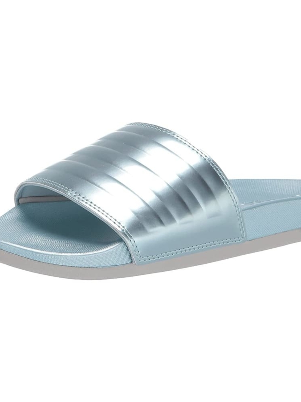 *ON HOLD* ADIDAS 🩵 Chic! Metallic Light Blue Versatile Comfort Slide Sandals